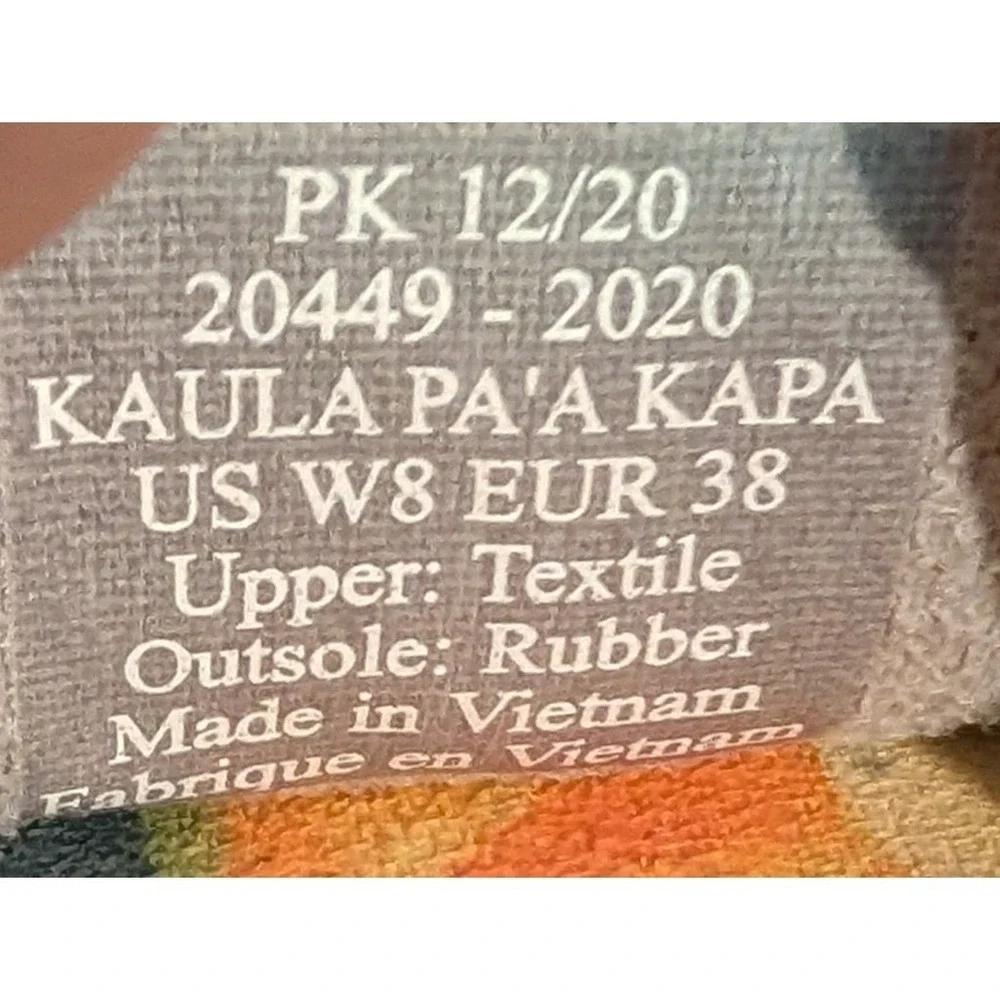 Olukai Kaula Pa'a Kapa Women 8 Linen Espadrille Slip On Shoes Sand 20449-2020